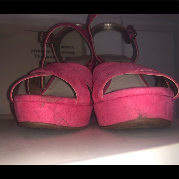 Pretty pink thick heel adjustable strap- size 8 - Picture 6 of 8